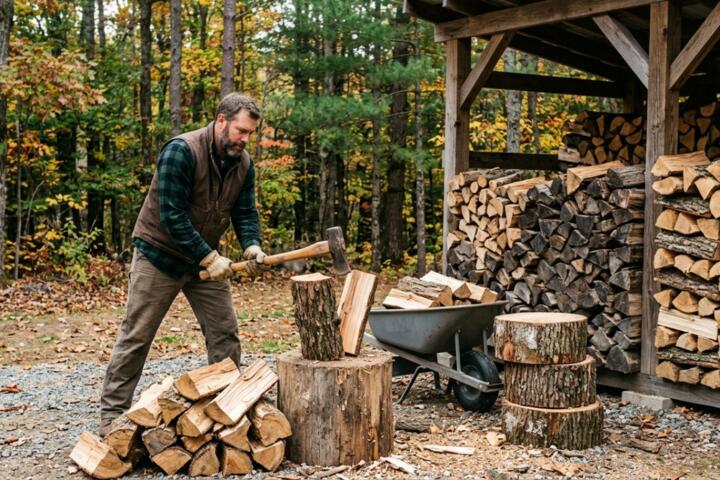 Sustainable Firewood Sourcing: Cutting, Splitting, and Seasoning