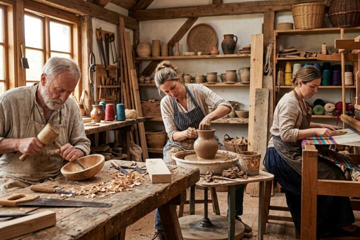 Traditional Crafts: Rediscovering Woodworking, Pottery, and Weaving